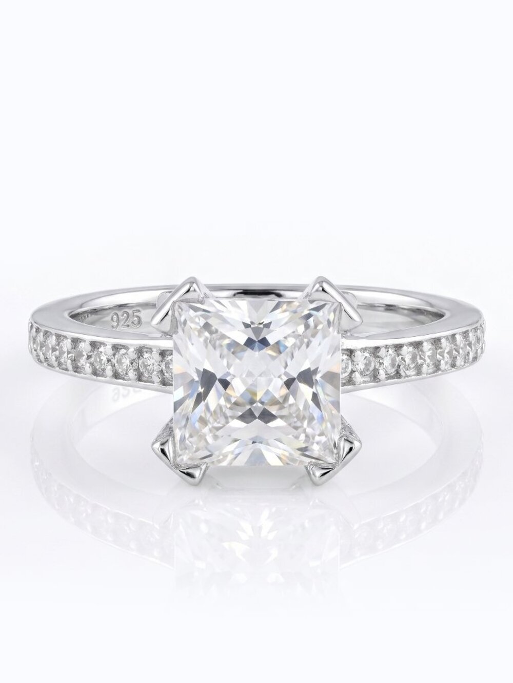 Princess Cut Sterling Silver 925 Engagement, Charmed Aroma Wedding Ring